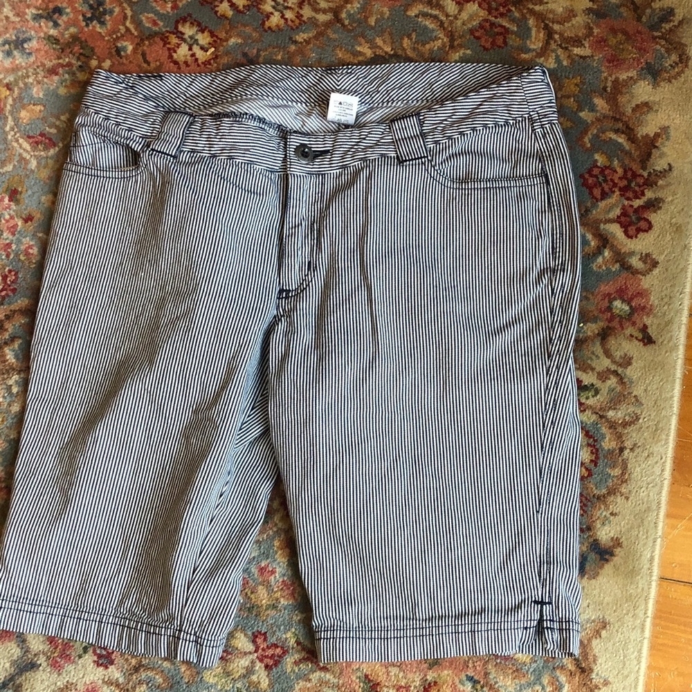 Patagonia Black and White Striped Women's Bermudas